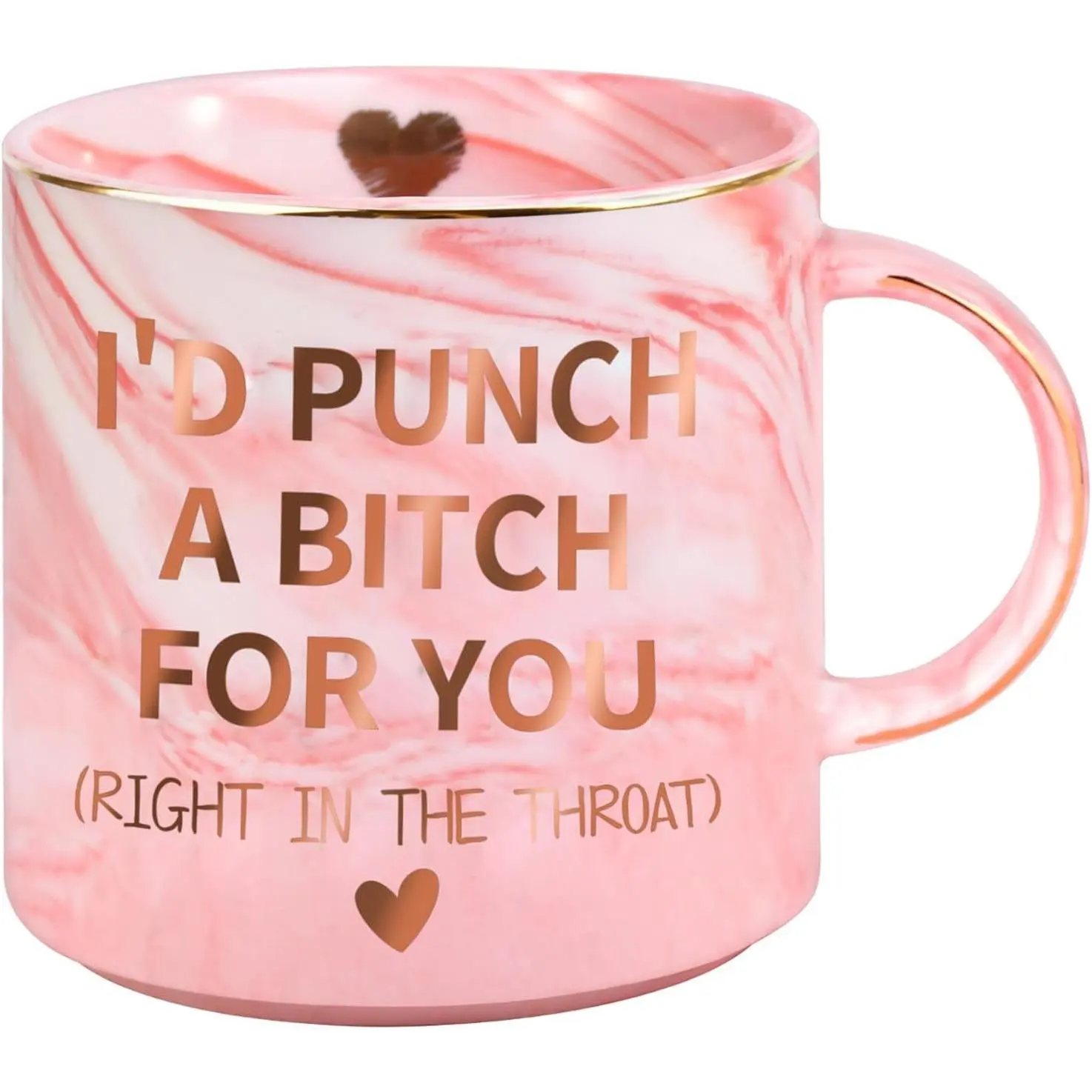 12oz Funny Ceramic Coffee Mug - Kitchen Drinkware Cup, Heart-Accent Soda Mug Gift Idea for Women, Mothers Day Stocking Stuffers for Mom Grandma from Daughter Son, Funny Saying