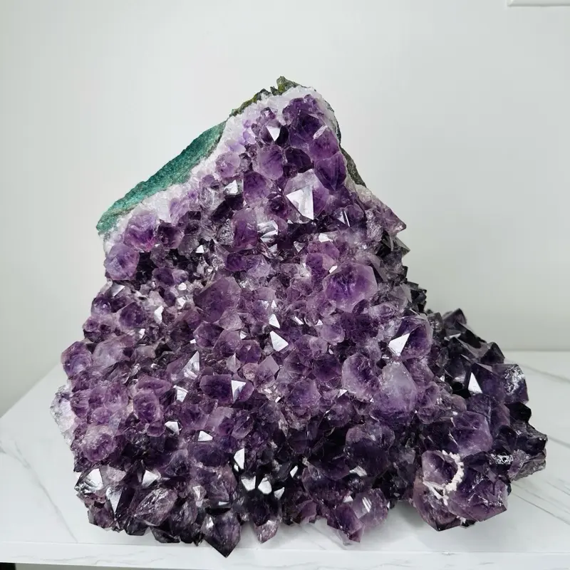XL Brazilian Amethyst Crystal Cluster 45 lb | Deep Purple Amethyst Geode | 11” Tall 13” Wide | One of a Kind Statement Crystal
