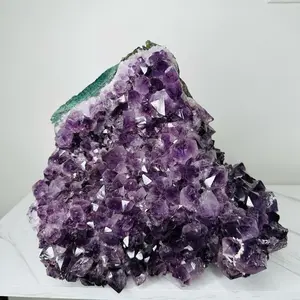 XL Brazilian Amethyst Crystal Cluster 45 lb | Deep Purple Amethyst Geode | 11” Tall 13” Wide | One of a Kind Statement Crystal