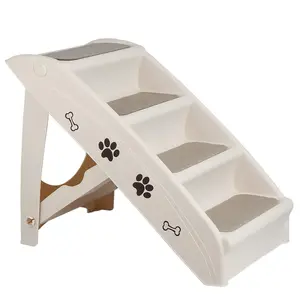 Foldable Dog Ramp Stairs for Pets – Lightweight Travel Ladder (Max 100 LBs)