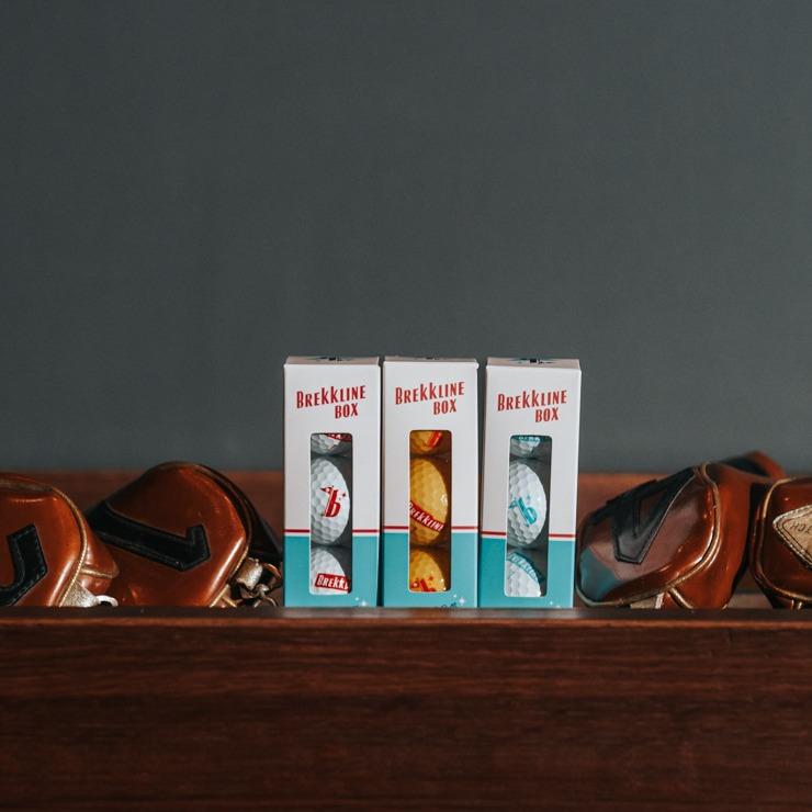 Brekkline Max3 Golf Balls - 3 Piece Urethane - Red & Yellow, 6 Packs Each + 30 Pack Brekkline Tees