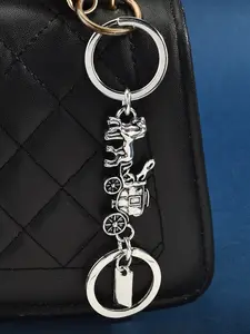 Cinderella Pumpkin Carriage Bag Charm, Vintage Metal Keychain, Elegant Cartoon Style, Perfect Gift for Girls, Students, Graduation, Mother's Day