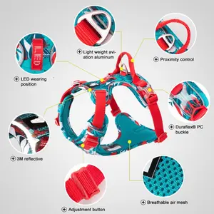 Truelove Pet Explosion-proof Dog Harness Camouflage Reflective Nylon Special Edition and Upgrade Version Easy to Adjust