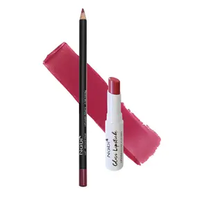 Nabi Gloss Lipstick & Lipliner Combo - Bright Pink