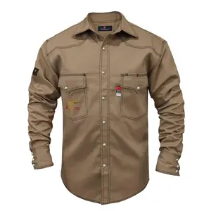Tan Western FR Welding Shirt Tan Western FR Welding Shirt