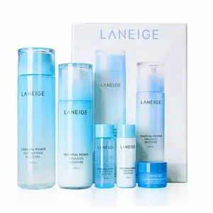 LANEIGE Basic Duo 5 Pc Set Light Hydrating & Oil-Balancing Skincare Routine Essential Power Skincare Moisture
