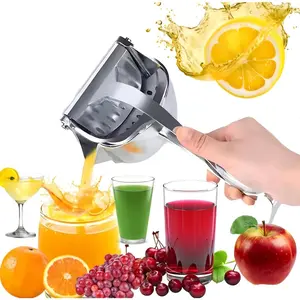 Aluminium Manual Hand Juicer Squeezer Sturdy Reusable Kitchen Utensil with Ergonomic Grip, Compact Detachable Portable Design for Efficient Fruit Extraction,Prevents Bacterial Growth, Easy to Use & Clean for Daily Use