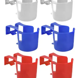 Impresa Pool Cup Holders - Spill-Resistant Clip-On Design for Hot Tub Accessories - Cup Holders for Hot Tubs - Pack of 6, Red