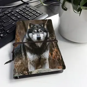 A6 Composition Notebook, Portable Journal, 7.28"x4.92"x0.59", 160 Pages, Smooth Writing, Siberian Husky Cover Design