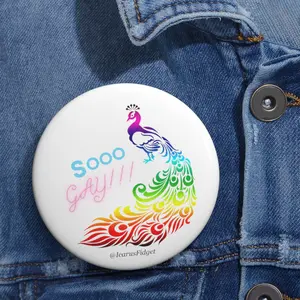 Gay Peacock - Pin Buttons