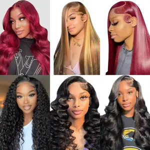 TU【28 Inch Only $79.99】13x4 Body Wave 4/27 & 99J Color Wig LaceFront Wigs Human Hair Lace Frontal Wig for Women180% Density Wigs