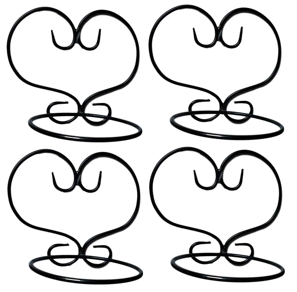 421 S-4 Iron Wall Planter Holder, Black - Set of 4