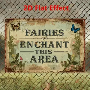2D Flat Magic Fairy Vintage Wooden Signs• Whimsical Wall Art for Garden or Yard • Adds Fantasy and Charm • Ideal Holiday Gifts or Decorations