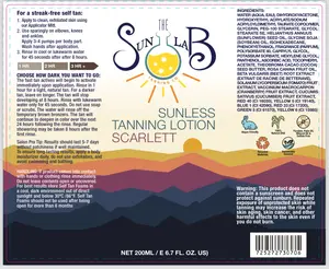 The Sun Lab Sunless Tanning Lotion SCARLETT