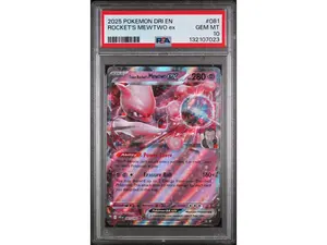 2025 Pokemon Scarlet and Violet Destined Rivals Team Rocket's Mewtwo Ex #081 PSA 10
