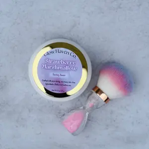Glow Haven Co. Strawberry Marshmallow Dusting Powder - Talc Free, Skin Loving & Non Toxic Ingredients, 3 oz Net Weight Makeup Silky