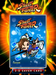 Capcom Street Fighter Chun Li & Cammy 3-D Lenticular Saver Card Officially Licensed Choose Your Character Metal Infused 3 Images in One
