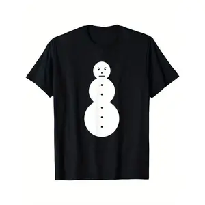 Funny Angry Snowman - The Jeezy Snowman Man's Fashion Graphic Tee - Casual Short Sleeve T-Shirt