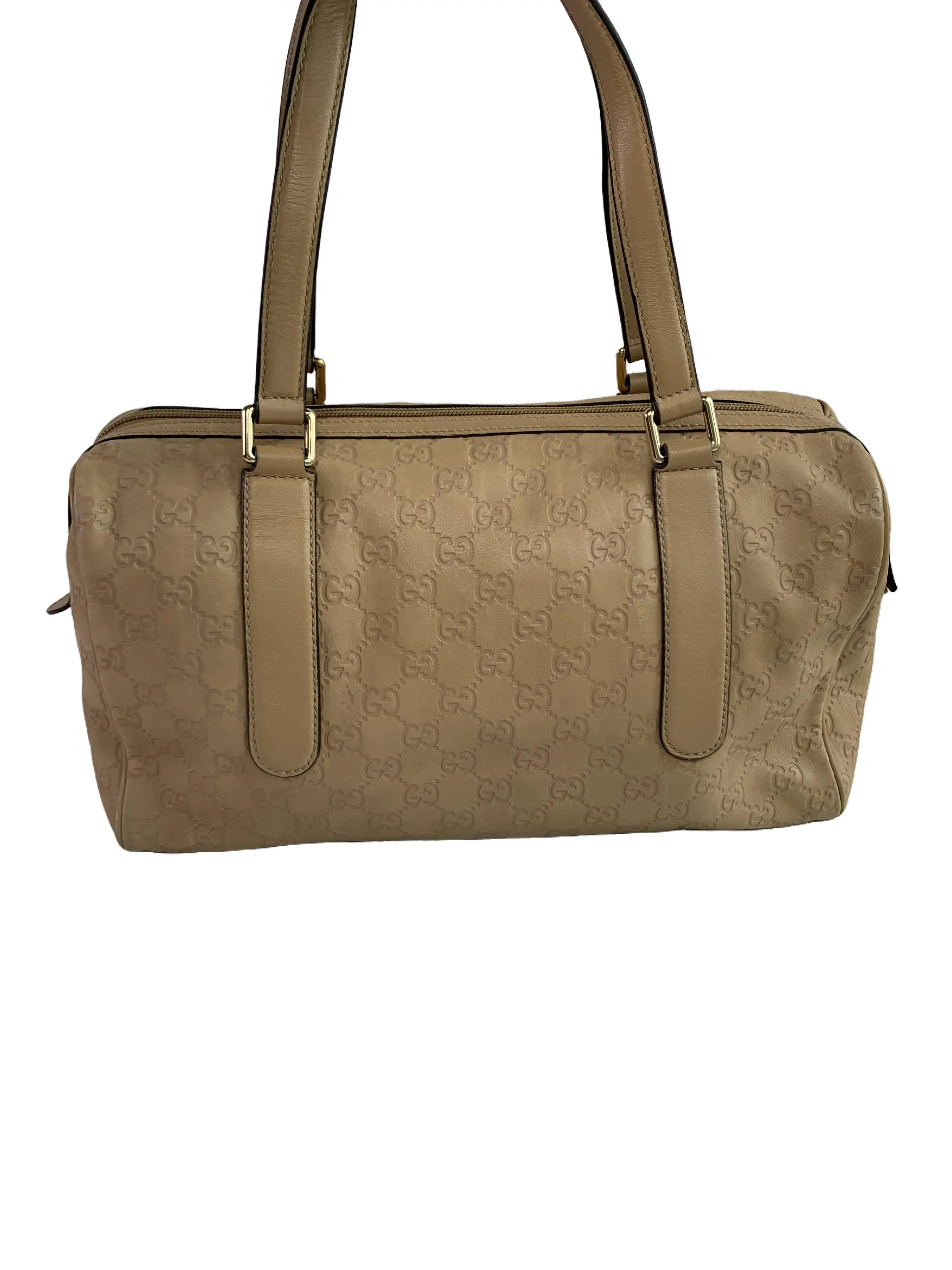 Pre-owned GUCCI Embossed Handbag/WJ07929017/9017