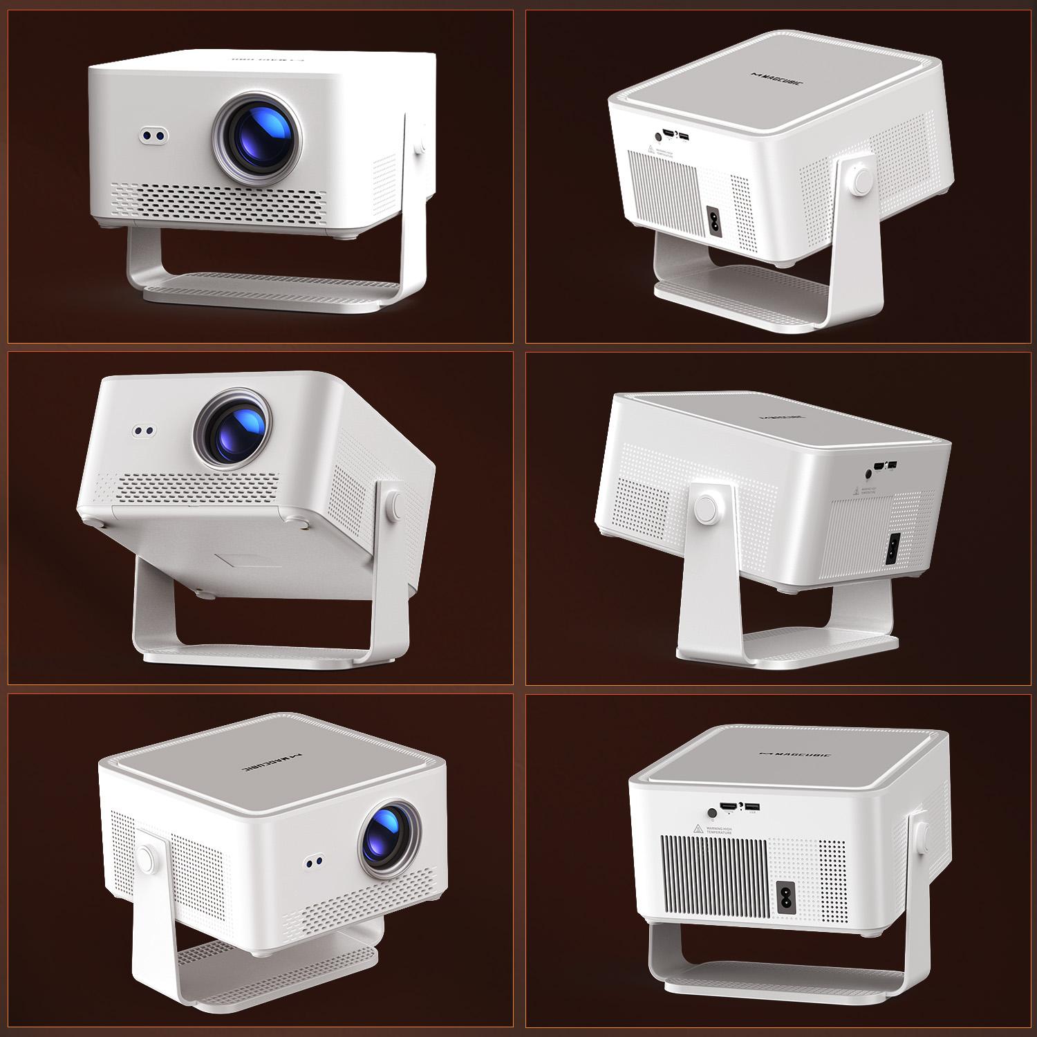 Magcubic HY450MAX 1100ANSI Projector 8K Decode Auto Focus 12W Speaker HDR10+ Android 14.0 Dual WiFi6 BT5.4 Fully Automatic Keystone 1.0:1 Throw Ratio Screen Recognize & Automatic Obstacle Avoidance Home Cinema, Movienight