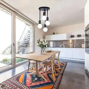 Modern Satellite Design 4-light Pendant Light, Hard Wired Ceiling Light without Light Bulb, Fashionable Indoor Lighting Fixture for Home Decor, Light Fixtures