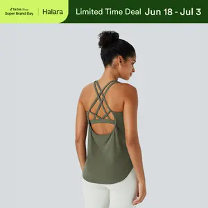 Halara UltraSculpt Round Neck Curved Hem Workout Tank Top