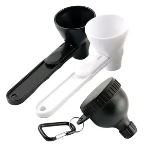 Memorial Day Protein Powder Funnel-Mini with Sliding Scoop and Container High-Quality Funnel for Pre-Workout Creatine Powder, Coffee/Milk/ Smoothie/Chocolate Powder, BPA-Free Plastic Kitchen Utensil, Perfect Gift for Valentine's Day, Father's Day,