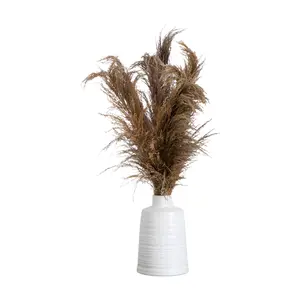 Nearly Natural 30" Dried Natural Pampas in Ceramic Vase