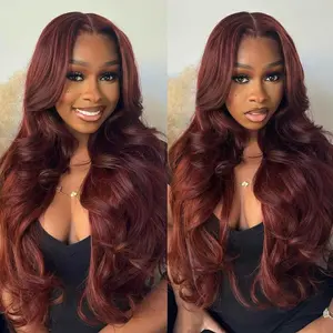 【Bye Bye Knots】Beautyforever 7x5 Put On And Go Glueless Wig Reddish Brown Body Wave Wigs with Pre-Bleached Knots Human Hair Wigs