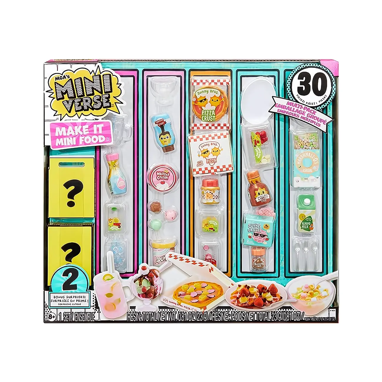 MGA's Miniverse Make It Mini Food Multi-Pack 30 Pieces with 2 Bonus Surprises