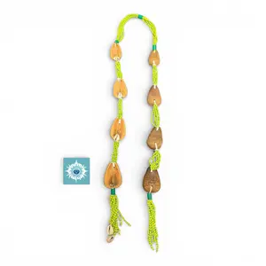 Ekuele Opele Orula Ifa Divination Chain – Handmade Yoruba Santeria Oracle Tool with Seeds & Beads – Traditional Ifa Reading Necklace Spiritual Ritual Supply