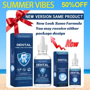 TrueRelief Original Tooth Armor Liquid Drops, Fluoride-Free Nano Hydroxyapatite, Anti-Cavity Enamel Repair, Unscented Gentle Teeth Whitening Solution for Daily Oral Care