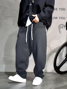 Baggy Wide Leg Sweatpants, Multi-Color Casual Streetwear Joggers, Drawstring Waist, Loose-Fitting, Mid Waist, Long Regular Fit
