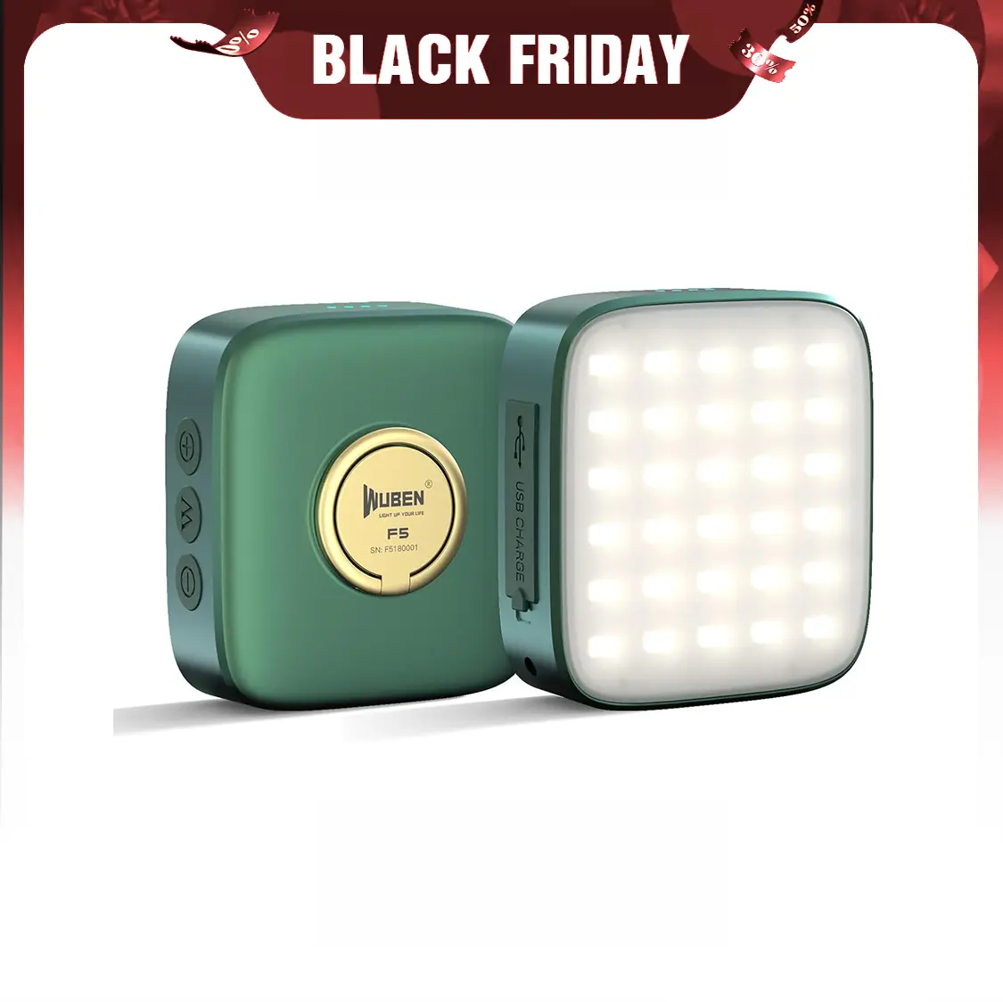 【TiktokShopBlackFriday】WUBEN F5 Rechargeable Camping Lantern, 5200mAh Portable Charging Dock, 500LM LED Light, IP64 Waterproof, Magnetic Base, 3 Light Modes, for Emergency, TiktokShopBlackFriday