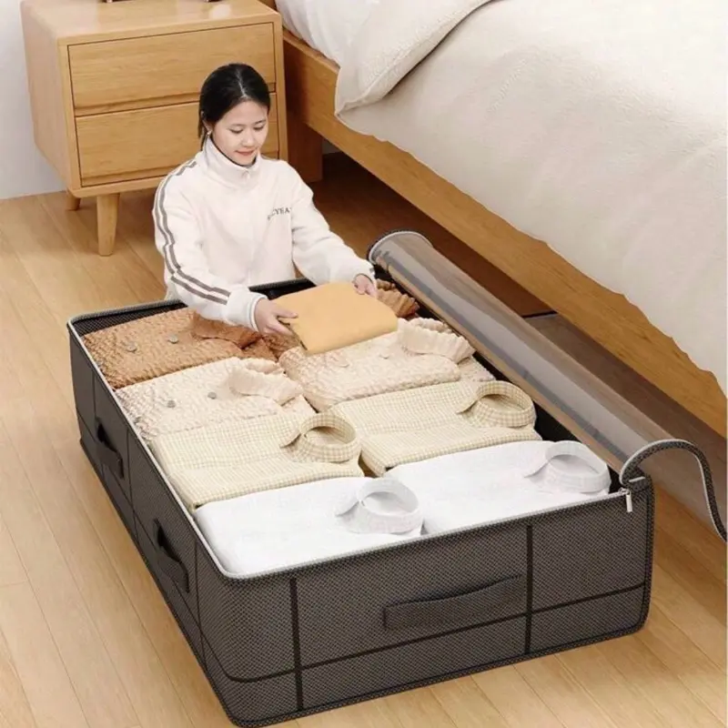 1PC Underbed Storage Bag, Fully Utilizing The Space Under The Bed, Cabinet Top Storage Bag, Easily Solving Storage Problems, Flat Storage Bag, Drawer Storage Bag, Quilt Storage Bag, Clothing Sorting Bag, Miscellaneous Storage Bag Easy Folding, Convenient