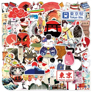 50pcs Cartoon Japanese Series Graffiti Stickers Suitable for Suitcases, Mobile Phone Cases, Laptops, Helmets, Skateboards Waterproof Decoration DIY Creative Stickers