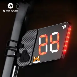 WEST BIKING Bike Taillight. Number Plate Rechargeable Personality Road Mountain Bicycle Rear Lights