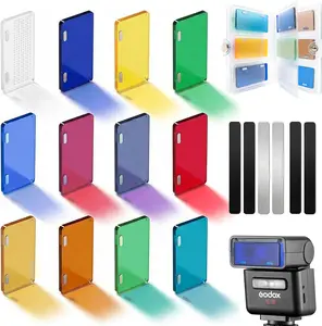 Godox MA02 Magnetic Accessory Kit - Compatible with Godox IT32 IT30Pro IM30 Flash | Flash Magnetic Color Filter Set with Transparent Storage Case