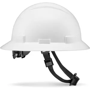 Updated Full Brim Hard Hat, White, Padded, OSHA Construction Safety Approved Hardhats, Hard Hats for Men, Cascos De Construccion Helmet.