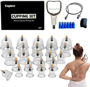 Cupping Kit for Massage Therapy Magnetics Vacuum Cupping Therapy Set for Cellulite Reduction Muscle Pain Relief with Manual Pump Body Care