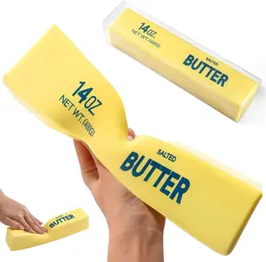 Large Butter Squishy Slow Rebound Toy, About 10 inches Giant Sensory Fidget Toy for Kids Adults, Funny Gag Gift Ages 3+.