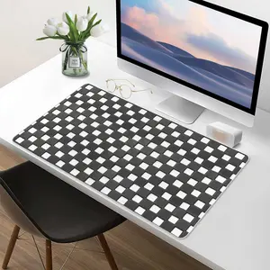 Mackenzie Childs Classic Check Desk Mat Protector, Waterproof & Non-Slip Base Large Mouse Pad for Home