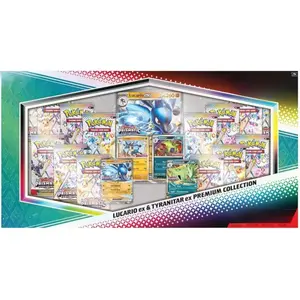 Pokemon TCG Prismatic Evolutions Lucario ex & Tyranitar ex Premium Collection