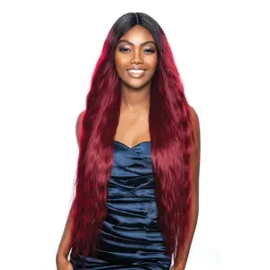 Mane Concept Human Hair Blend Wig Brown Sugar Middle Lace Part BS150