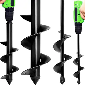 Post Hole Auger Drill Bit for Bulb Planting, Digging & Garden, 4x22cm, 8x30cm, Spiral Planter Tools, Gardening Equipment, Durable Design
