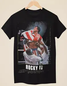 Rocky IV - Movie Poster Inspired Unisex Black T-Shirt