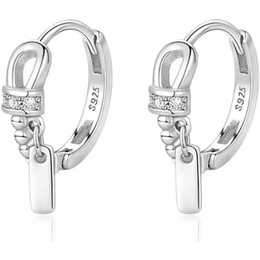 925 Sterling Silver Minimalist Ladies' Ear Jewelry Set - Rings, Bone Cuffs, Buckles, Hugging Styles
