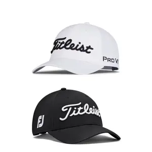 TL Tour Performance Golf Hat - Black/White