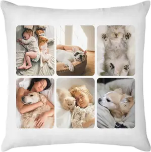 Personalised Cushion Cover, Photo Custom Cushion Cover, Customizable Pillowcase with 1 Photo, Perfect for Birthday, Mother's Day, Personalised Gifts (18"x 18") A