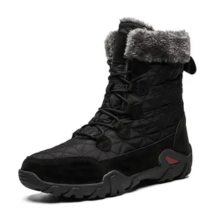 Men's Winter Outdoor Snow Boots Fleece-Lined Hiking Boots, Non-Slip Waterproof & Comfortable Hiking Snow Boots